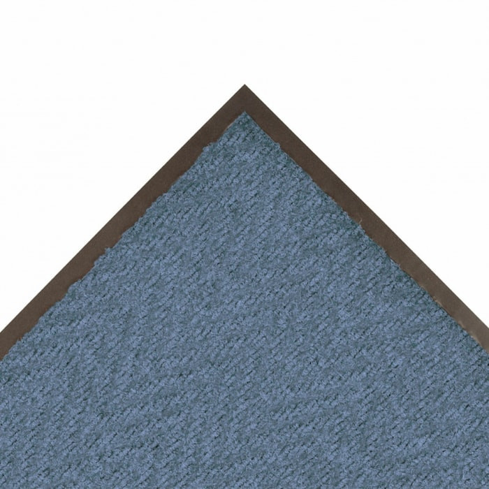 105R0072BU 6 x 60 ft. Low Profile Light Weight Chevron Floor Runner Mat, Slate Blue