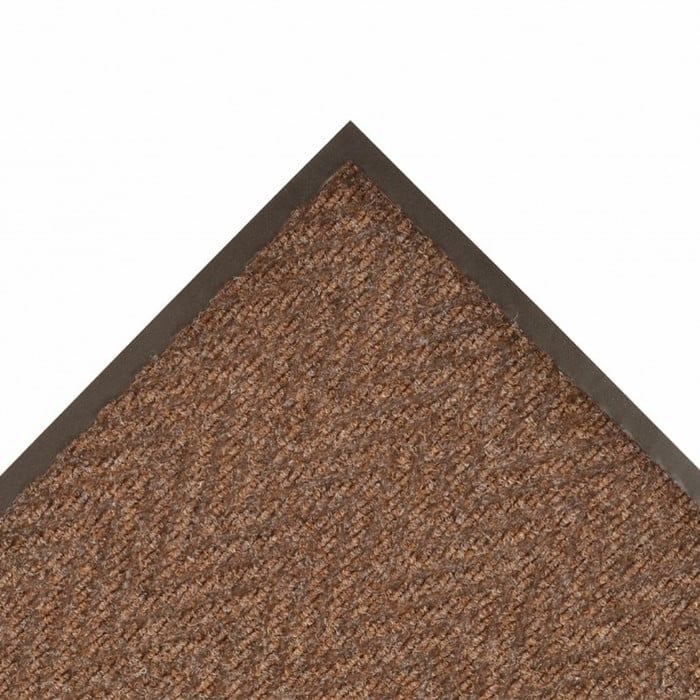 105S0036BR 3 x 6 ft. Low Profile Light Weight Chevron Floor Runner Mat, Brown