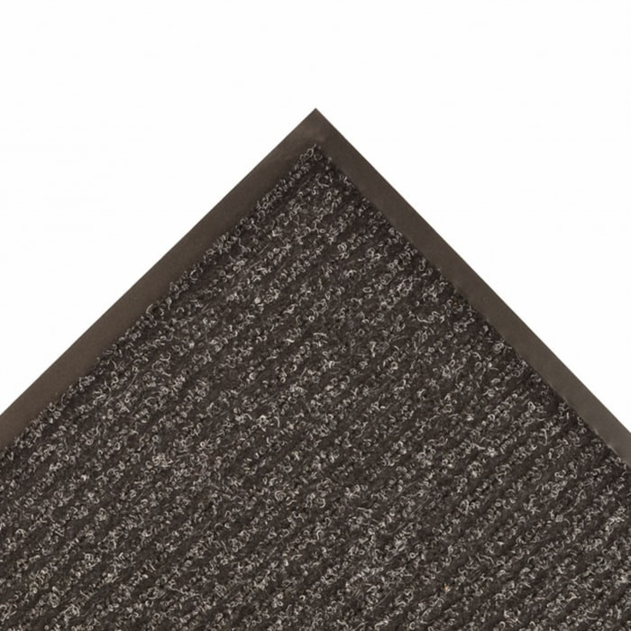 NoTrax 109R0048CH Brush Step Entrance Scraper Floor Mat, 4' x 60', 3/8 Thick, Charcoal, Gray