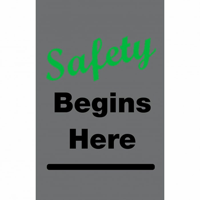194SH046CH 4 x 6 ft. Safety Begins Here Floor Mat, Charcoal