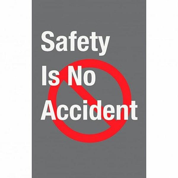 194SNA46CH 4 x 6 ft. Safety is No Accident Floor Mat, Charcoal