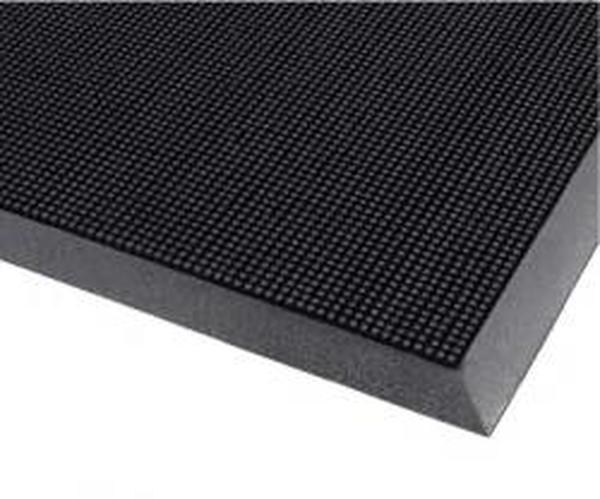 345S3672BL 36 x 72 in. Rubber Brush Scraper Outdoor Mat, Black