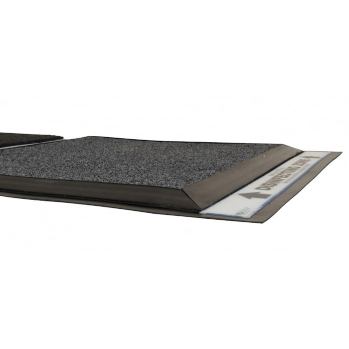 355SC024CH 24 x 24 in. 3-Zone Clean & Disinfect Floor Mat, Charcoal - Pack of 4