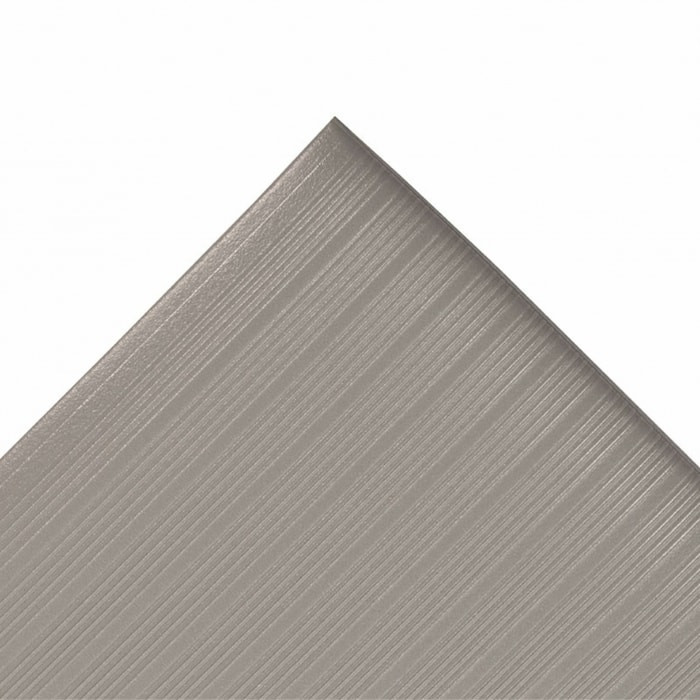 Antifatigue Mat, 60 ft. L x 2 ft. W, 3/8" Thickness, Closed Cell PVC Foam, Corrugated, Gray