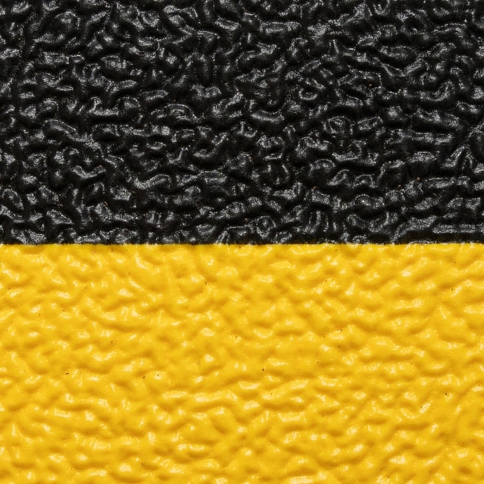 415S0026BY 0.37 in. x 2 x 6 ft. Pebble Step Sof-Tred with Dyna-Shield Anti-Fatigue Floor Mat, Black & Yellow