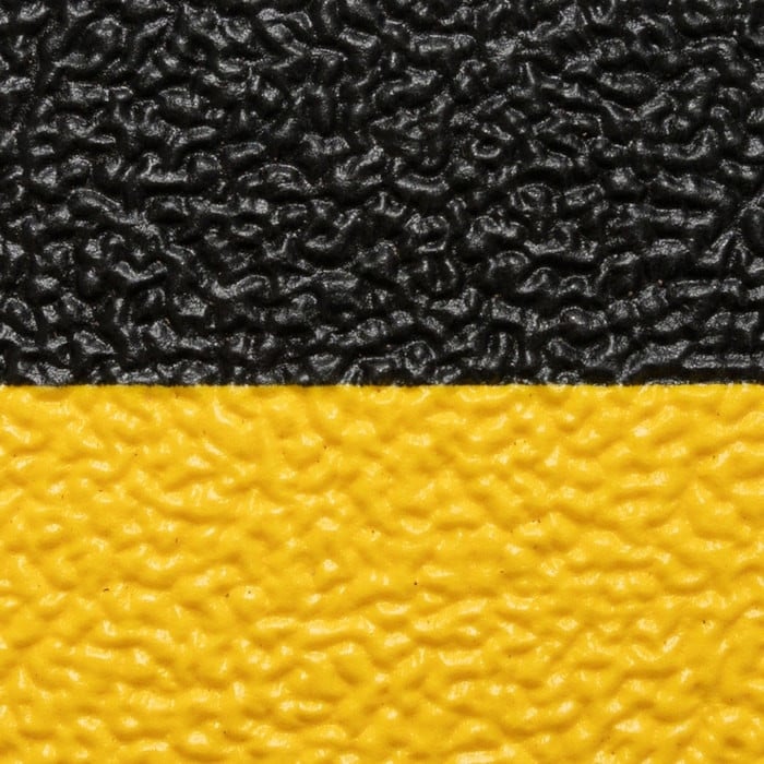 415S0312BY 0.37 in. x 3 x 12 ft. Pebble Step Sof-Tred with Dyna-Shield Anti-Fatigue Floor Mat, Black & Yellow