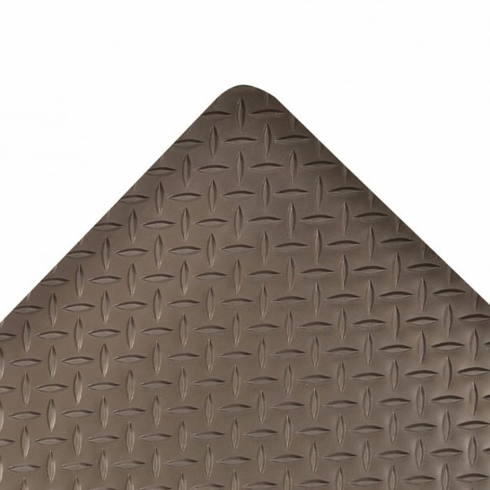 Antifatigue Mat, 3 ft. L x 2 ft. W, 9/16" Thickness, Vinyl, Diamond Plate, Black