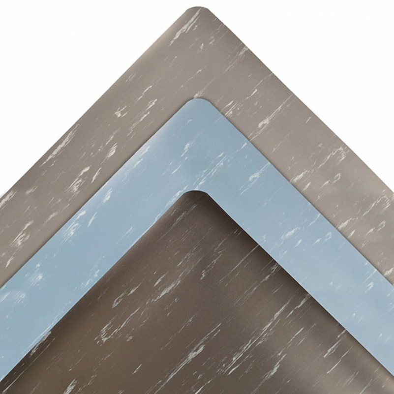 511R0036BU 3 x 75 ft. Marble-Tuff Anti Fatigue Floor Mat, Blue