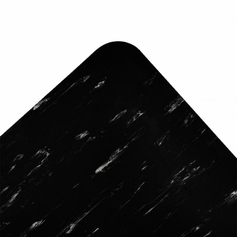 511R0048BL 4 x 75 ft. Marble-Tuff Anti Fatigue Floor Mat, Black