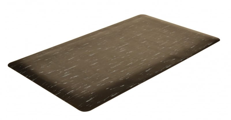 Antifatigue Mat, 5 ft. L x 3 ft. W, 1/2" Thickness, Vinyl, Marble, Gray/White