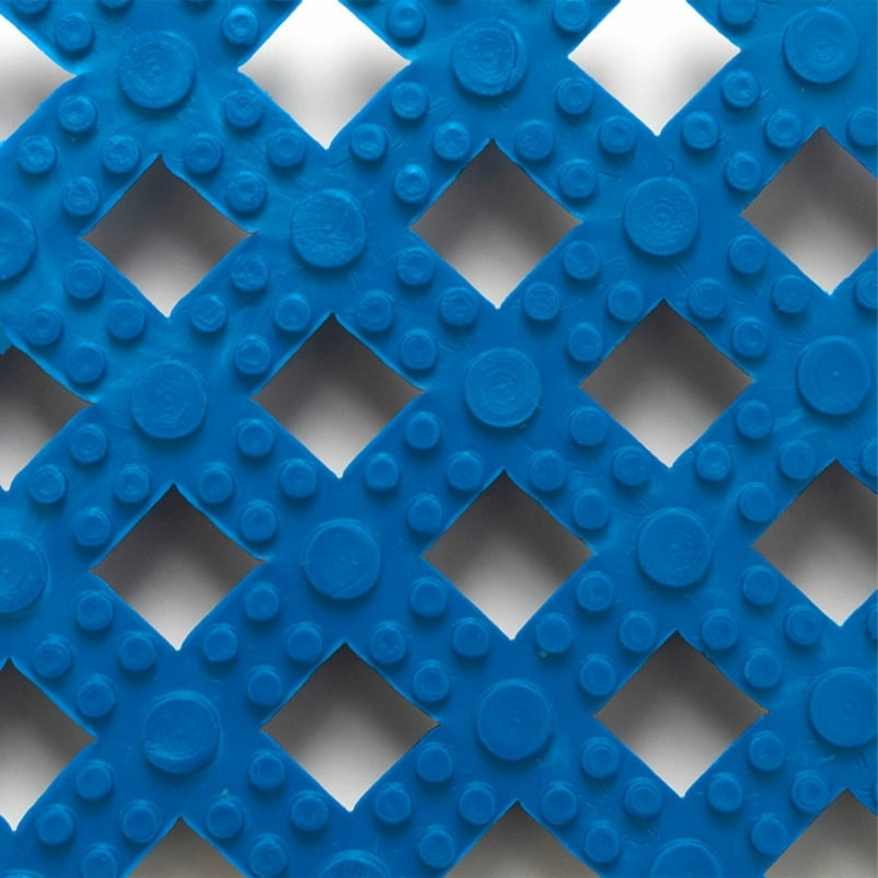 523STL24BU 12 x 12 in. Modular Lok-Tyle Interlocking Floor Mat, Blue - Pack of 24