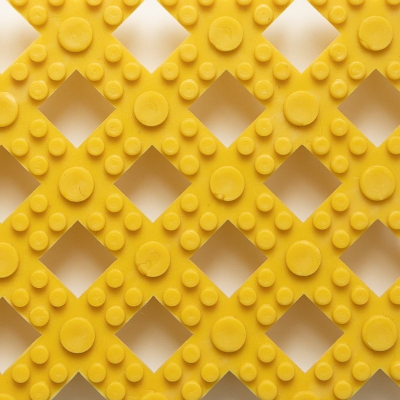 523STL24YL 12 x 12 in. Modular Lok-Tyle Interlocking Floor Mat, Yellow - Pack of 24