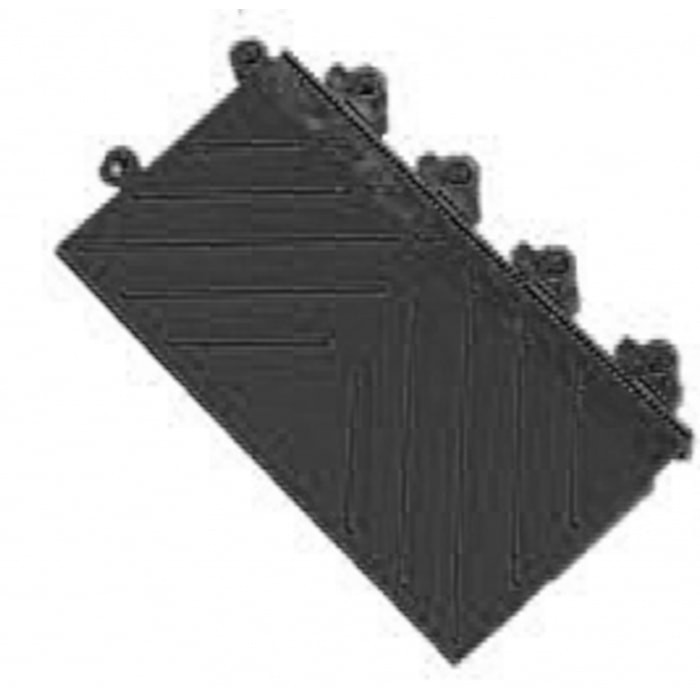 620MR006BL 6 x 12 in. Diamond Flex-Lok Interlocking Floor Mat Male Ramp, Black - Pack of 6