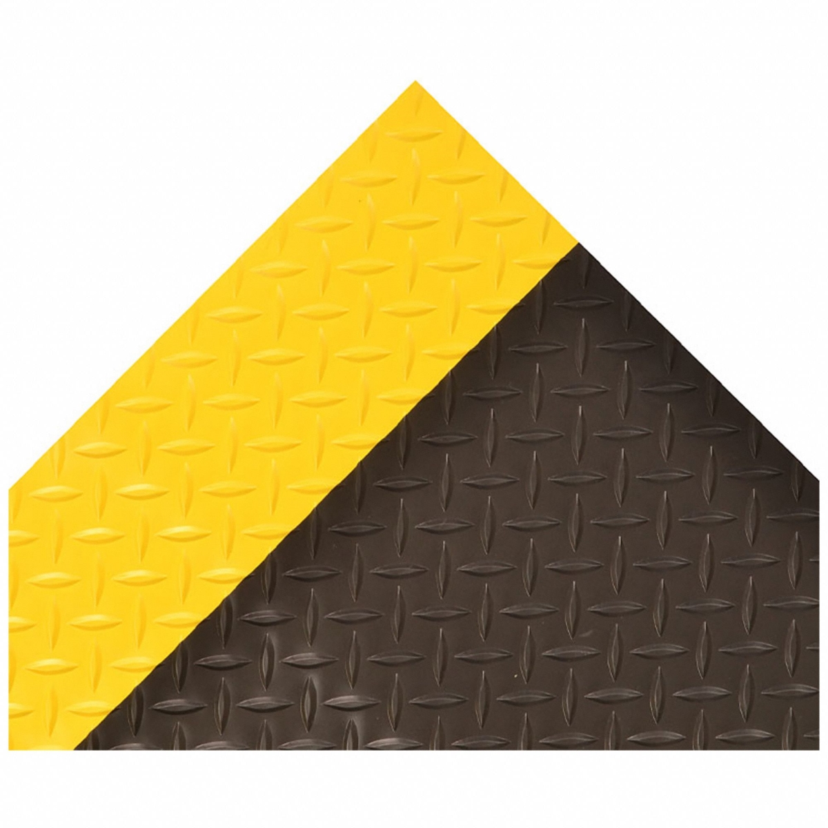 737R7524YB 2 x 75 ft. Vinyl Diamond Plate Runner Floor Mat, Black & Yellow
