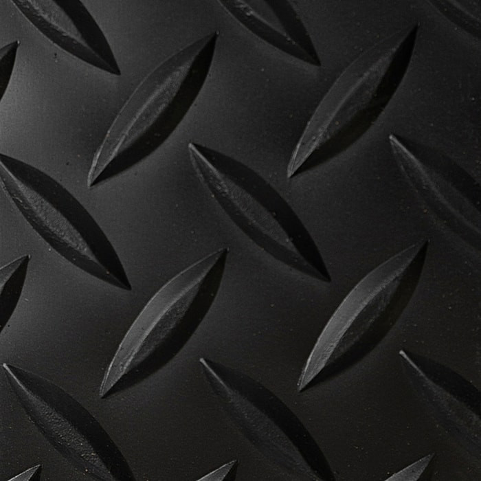 Antifatigue Mat, 5 ft. L x 3 ft. W, 1" Thickness, Nitrile Rubber, Diamond Plate, Black