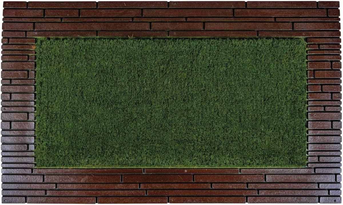C04S1830GN 18 x 30 in. Coir & Rubber Molded Door Mat, Green
