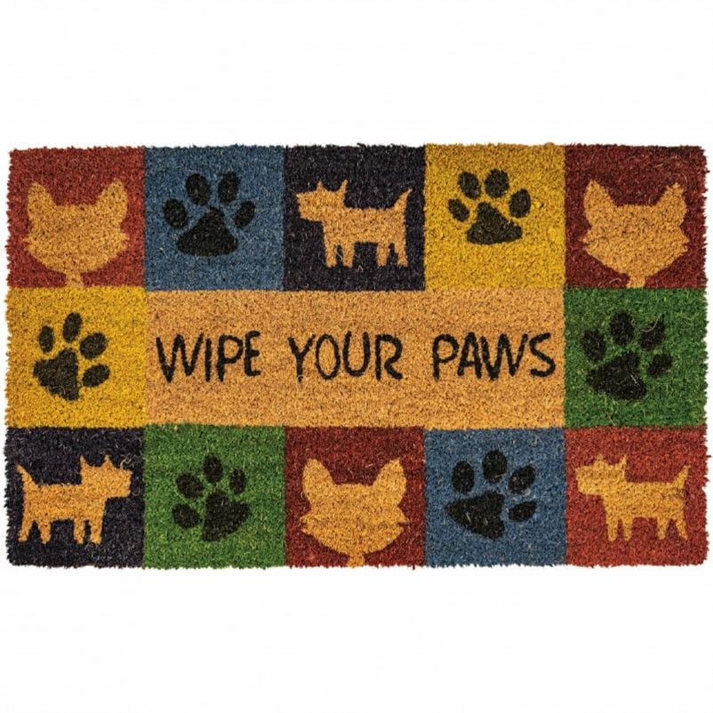 C12S1830WP 18 x 30 in. Coir Vinyl-Backed Door Mat, Wipe Paws