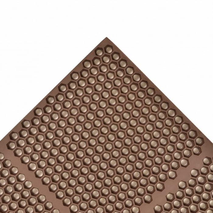 NoTrax T15S0036BR Optimat Grease-Resistant Floor Mat, 3' x 6', 1/2 Thick, Brown