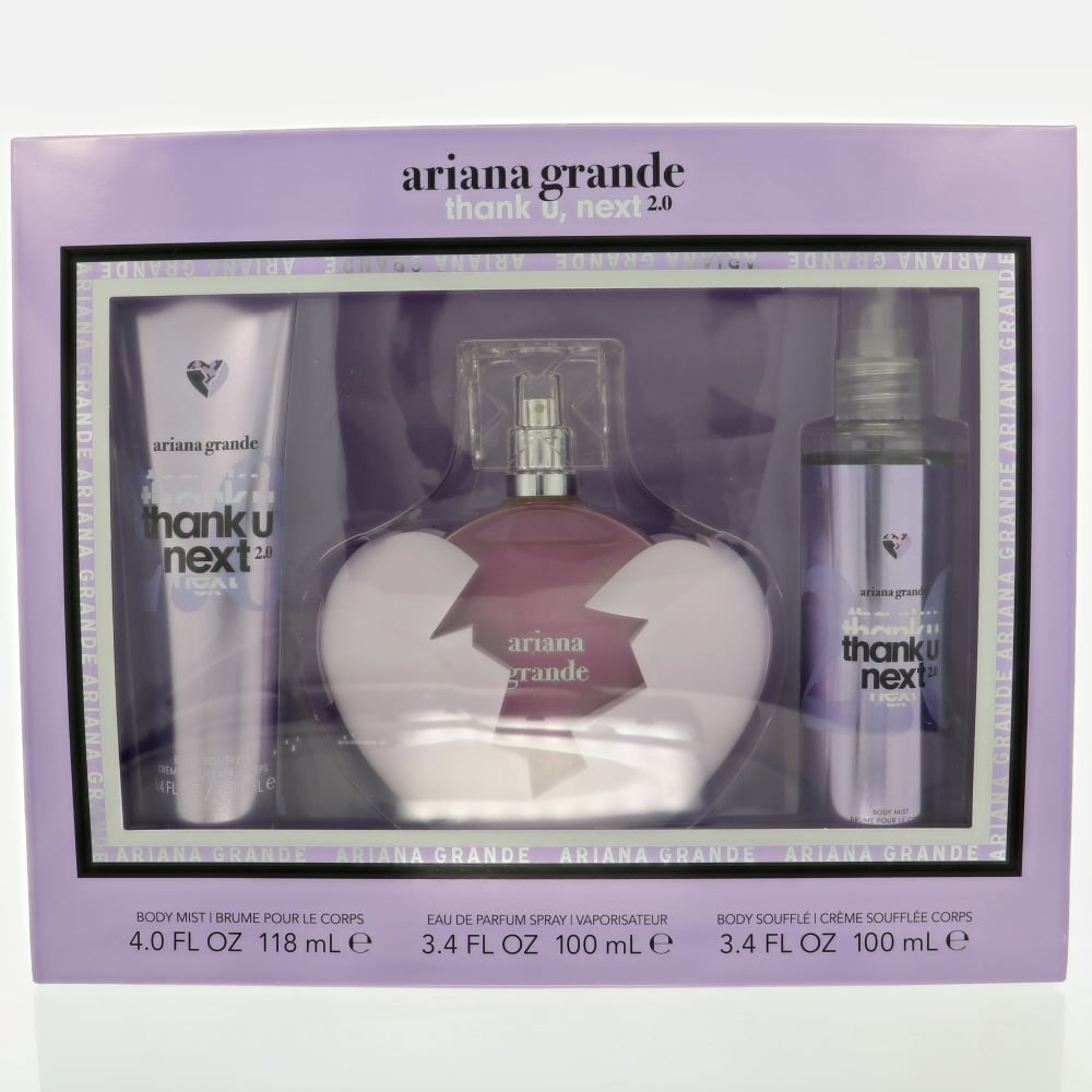 Ariana Grande Thank U Next 2.0 by Ariana Grande EAU DE PARFUM SPRAY 3.4 OZ & BODY MIST 4 OZ & BODY SOUFFLE 3.4 OZ for WOMEN