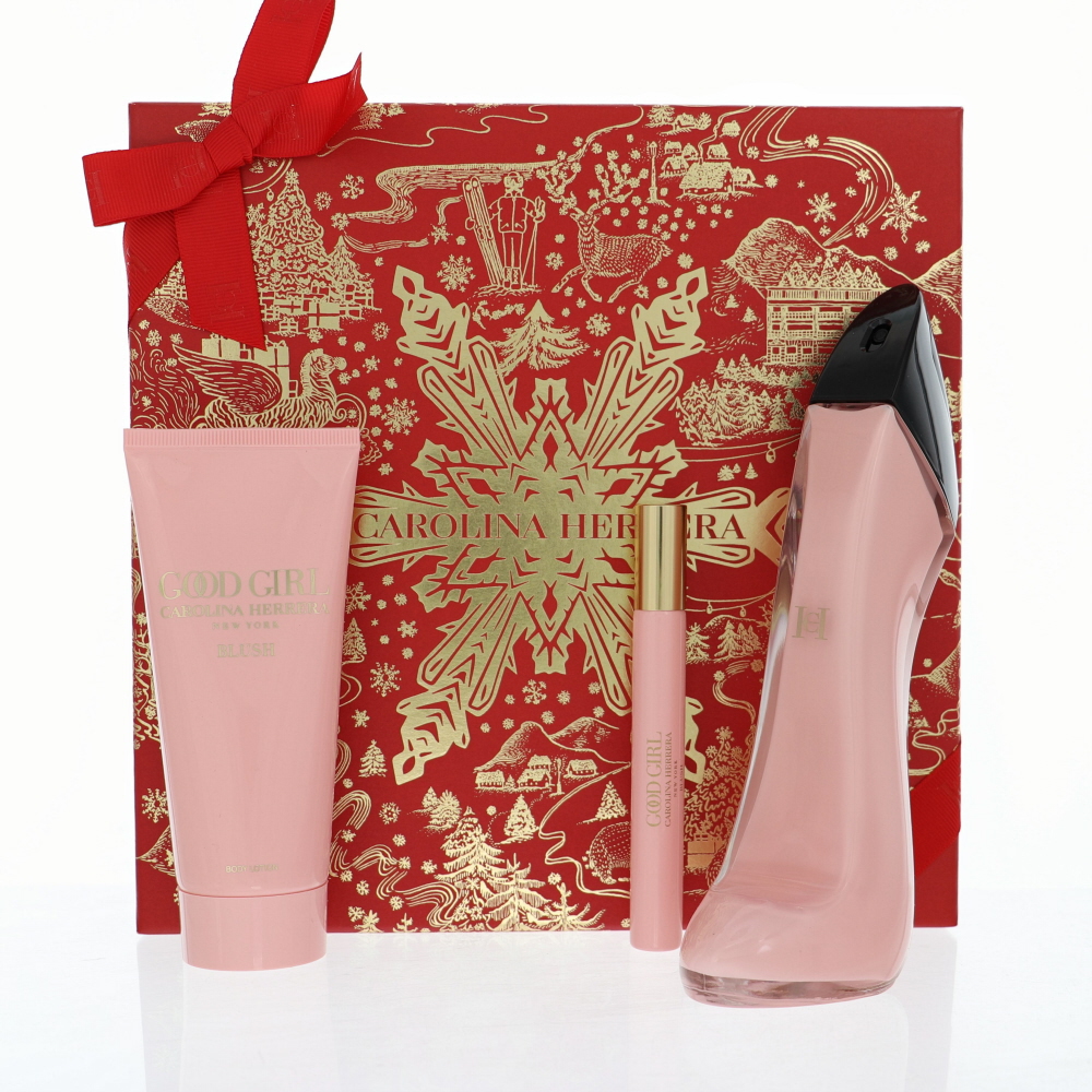 Ch Good Girl Blush by Carolina Herrera EAU DE PARFUM SPRAY 2.7 OZ & BODY LOTION 3.4 OZ & EAU DE PARFUM SPRAY 0.34 OZ MINI for WOMEN