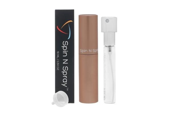 0SPINROSEGOLD 0.34 oz  by Spin N Spray Empty Refillable Atomizer for Unisex
