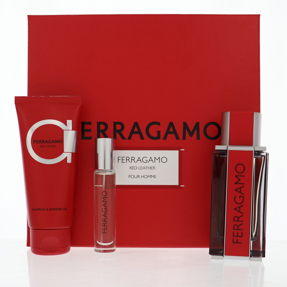 GSMFERRAREDLEAT3PC34  by Salvatore Ferragamo Gift Set for Men - 3 Piece