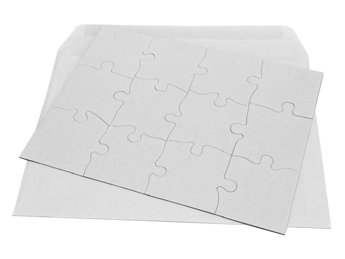 Picture of Inovart 2747 8 .5 x 11 in. Puzzle-It Blank Puzzles with Envelopes & 12 Puzzles Per Pack&#44; White - 12 Piece