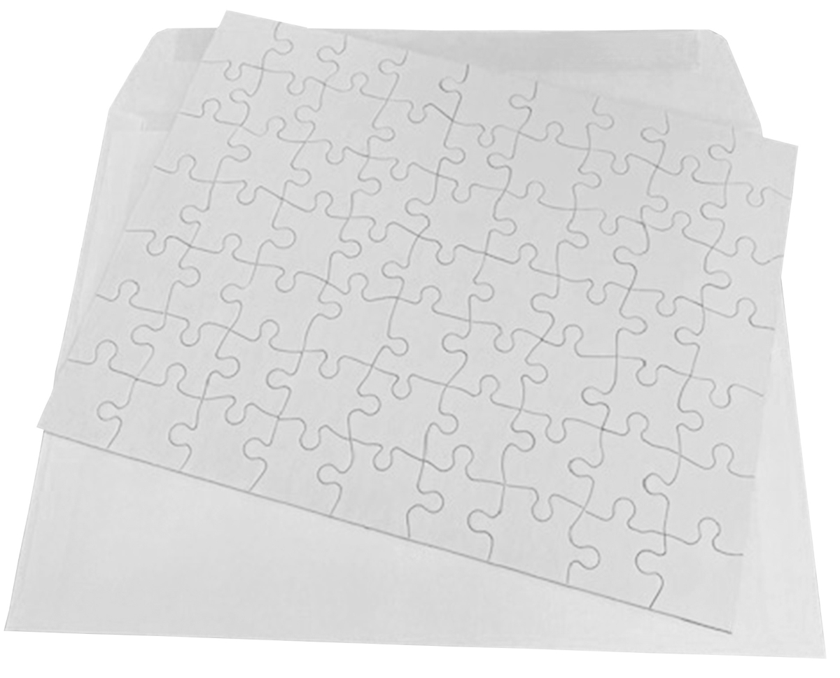 Picture of Inovart 2749 8 .5 x 11 in. Puzzle-It Blank Puzzles with Envelopes & 8 Puzzles Per Pack&#44; White - 63 Piece