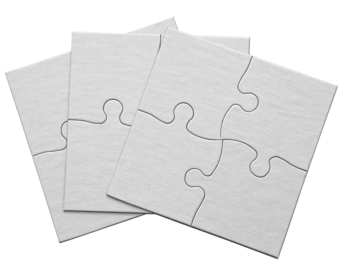 4 x 4 in. 'Lil' Ones' Blank Puzzles - 4 Piece - 24 Per Pack