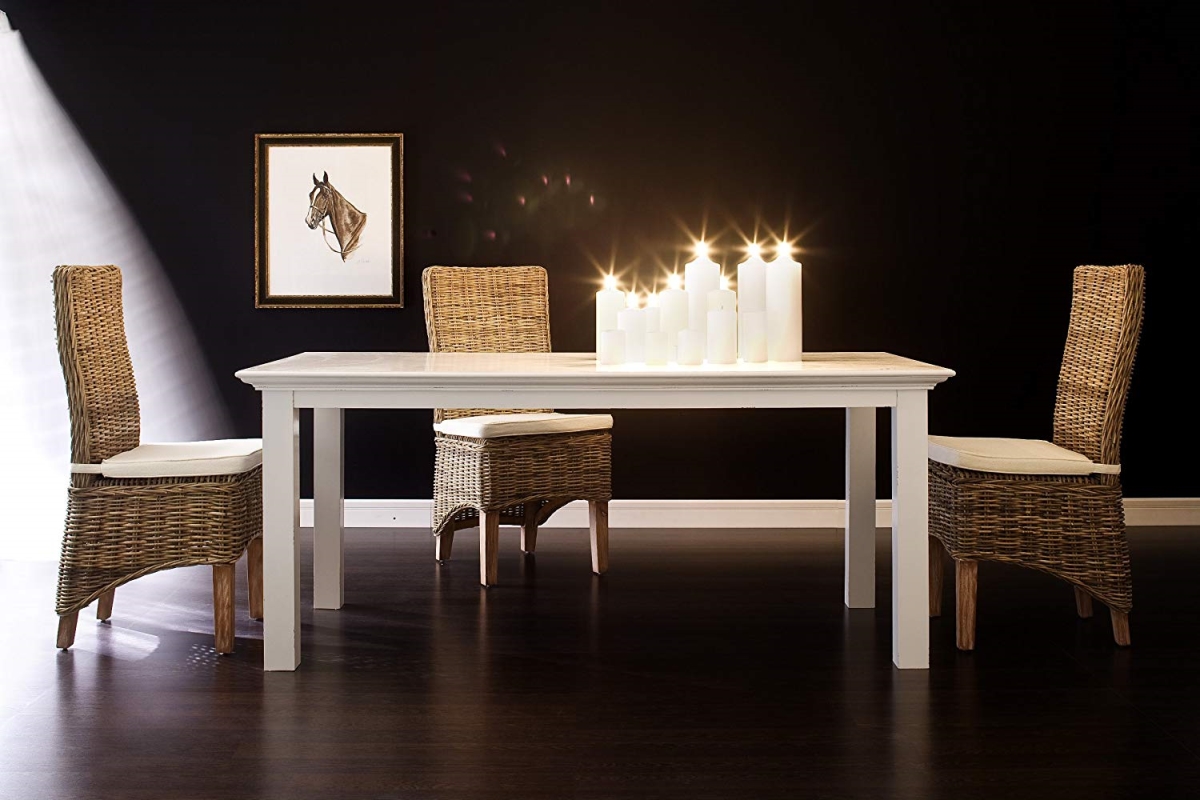 Halifax Dining Table, White - 30 x 35.5 x 71 in.