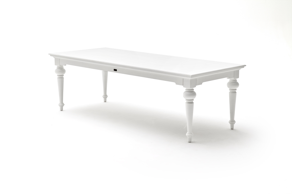 94 in. Provence Dining Table, White - 39.37 x 94.49 x 29.92 in.