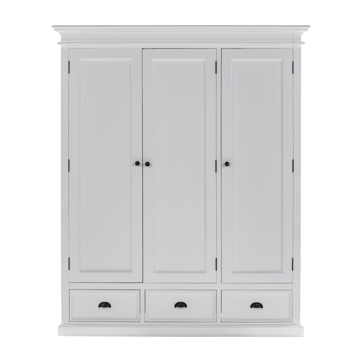 W003 Wardrobe with 3 Doors, Classic White