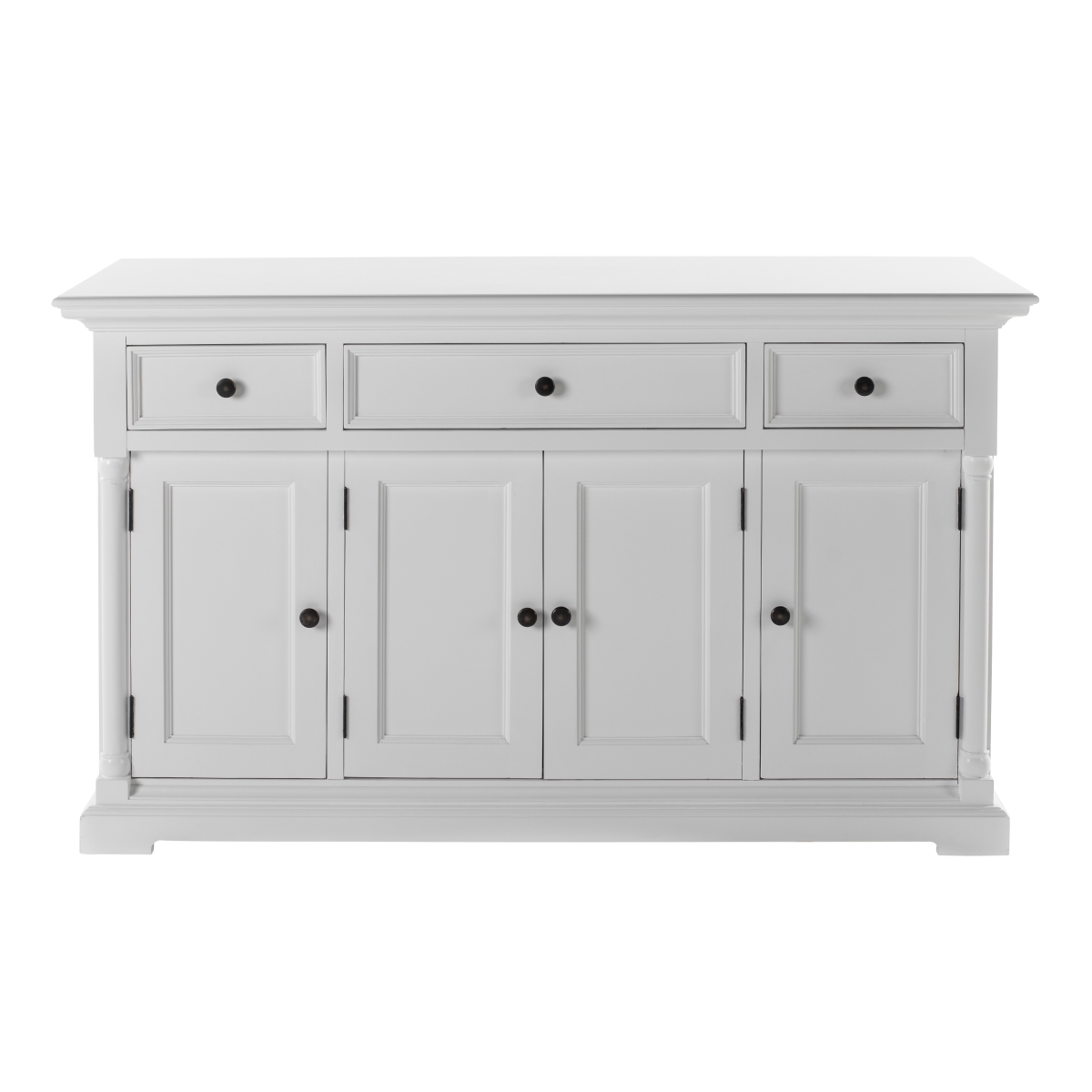 B198 Buffet with 4 Doors & 3 Drawers, Classic White