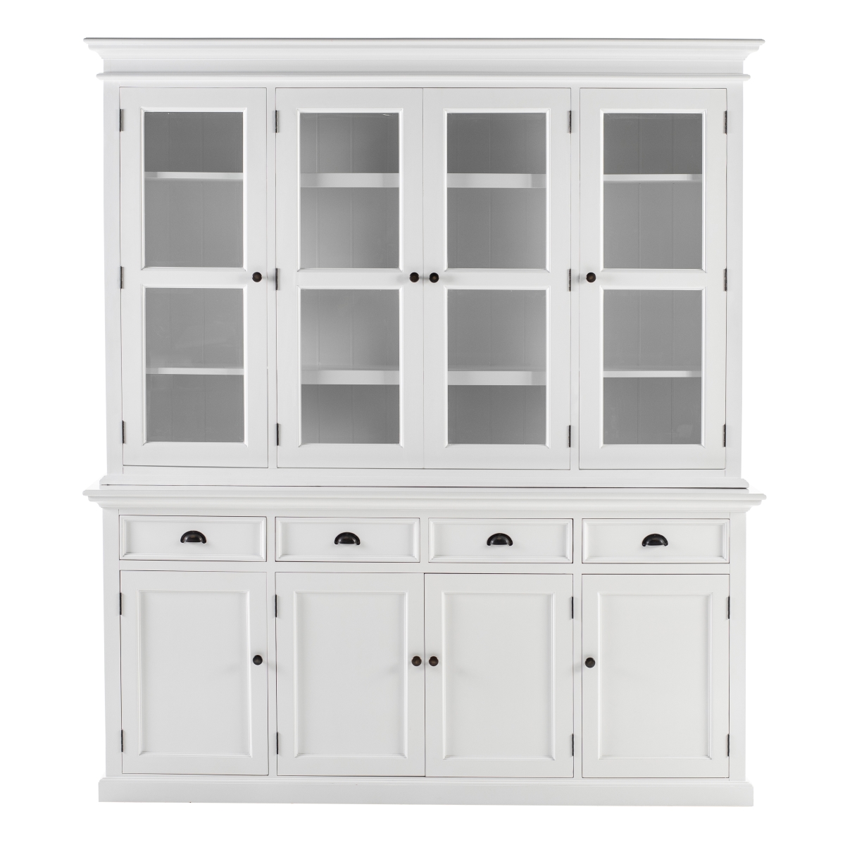 Picture of NovaSolo Furniture BCA610 Buffet Hutch Unit with 4 Glass Doors, White