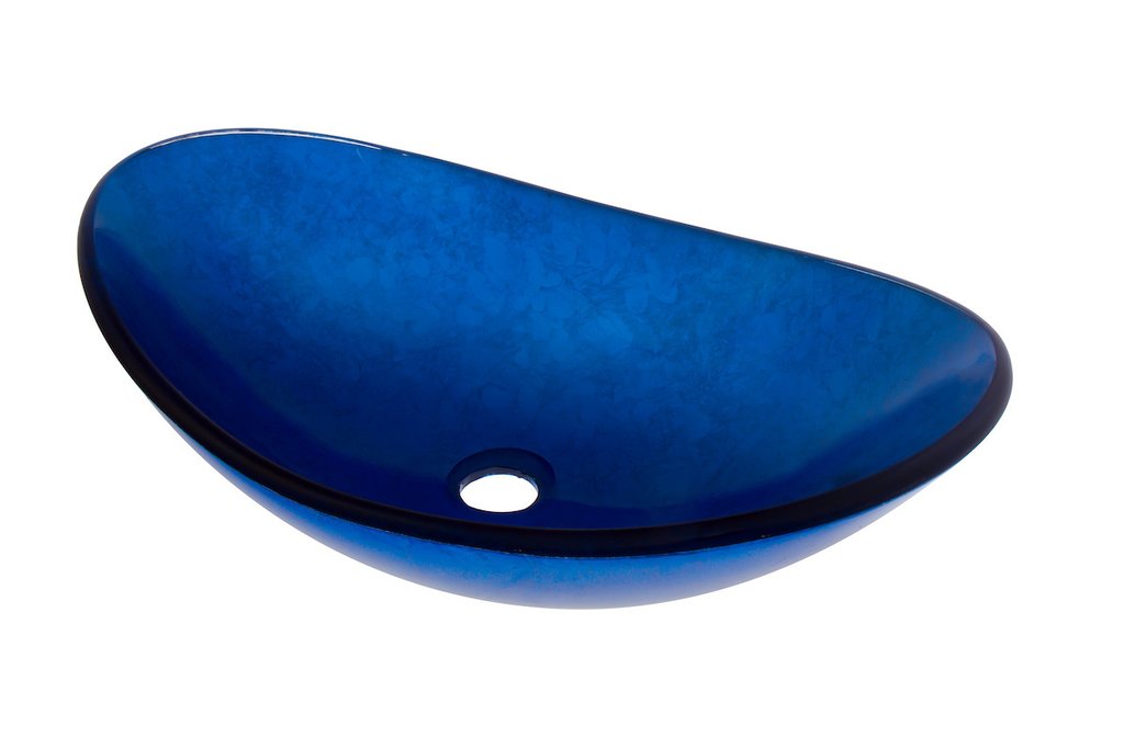 21.5 x 5.5 in. Azzurro Glass Vessel Bathroom Sink -  Doba-BNT, SA3097960