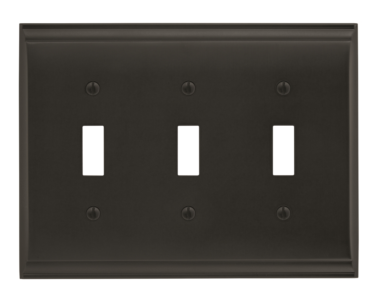 Picture of Amerock BP36502BBR Candler 3 Toggle Black Bronze Wall Plate