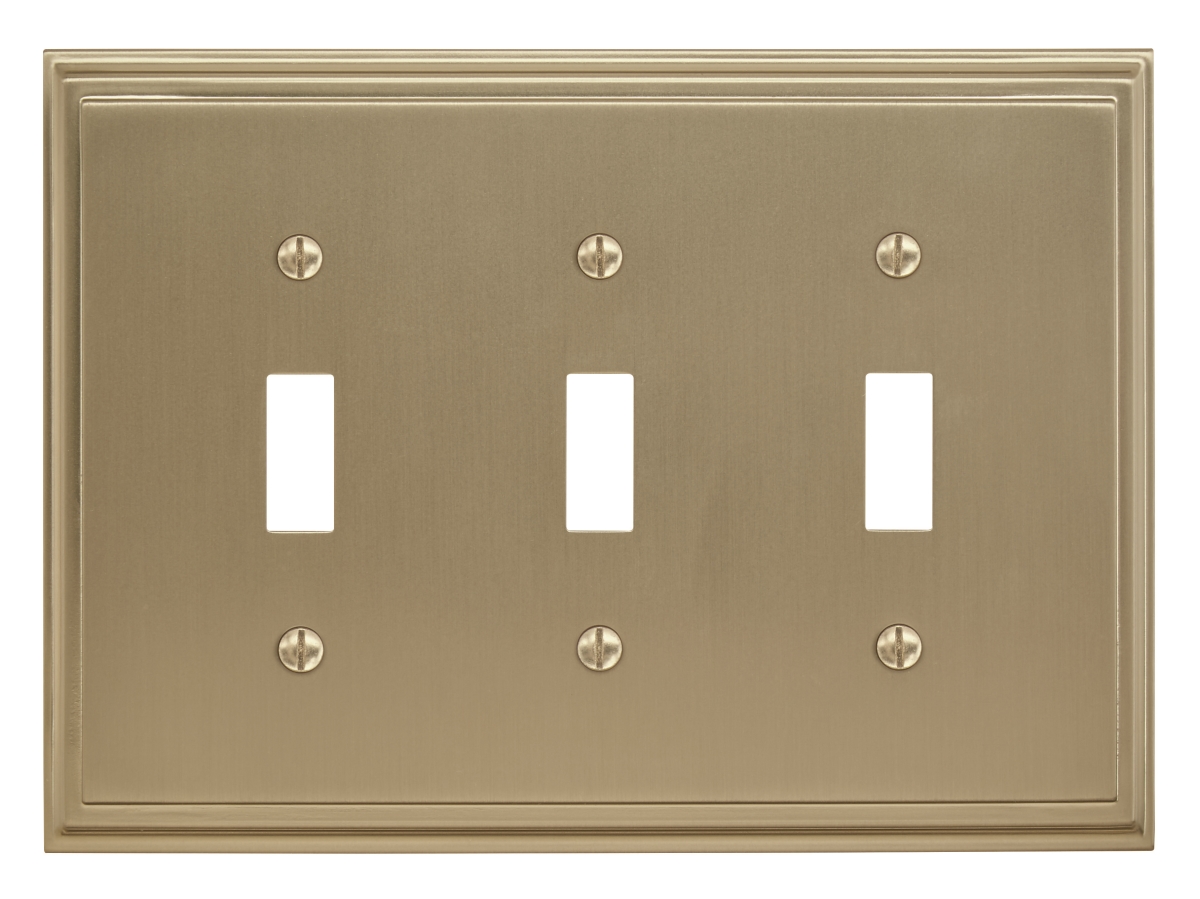 Picture of Amerock BP36516BBZ Mulholland 3 Toggle Golden Champagne Wall Plate