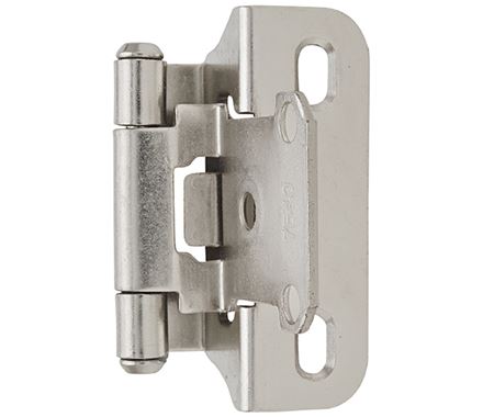 Picture of Amerock BPR7566G10 0.25 in. Overlay Self Closing, Partial Wrap Satin Nickel Hinge - Pack of 2