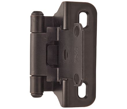 Picture of Amerock BPR7566ORB 0.25 in. Overlay Self Closing, Partial Wrap Oil Rubbed Bronze Hinge - Pack of 2
