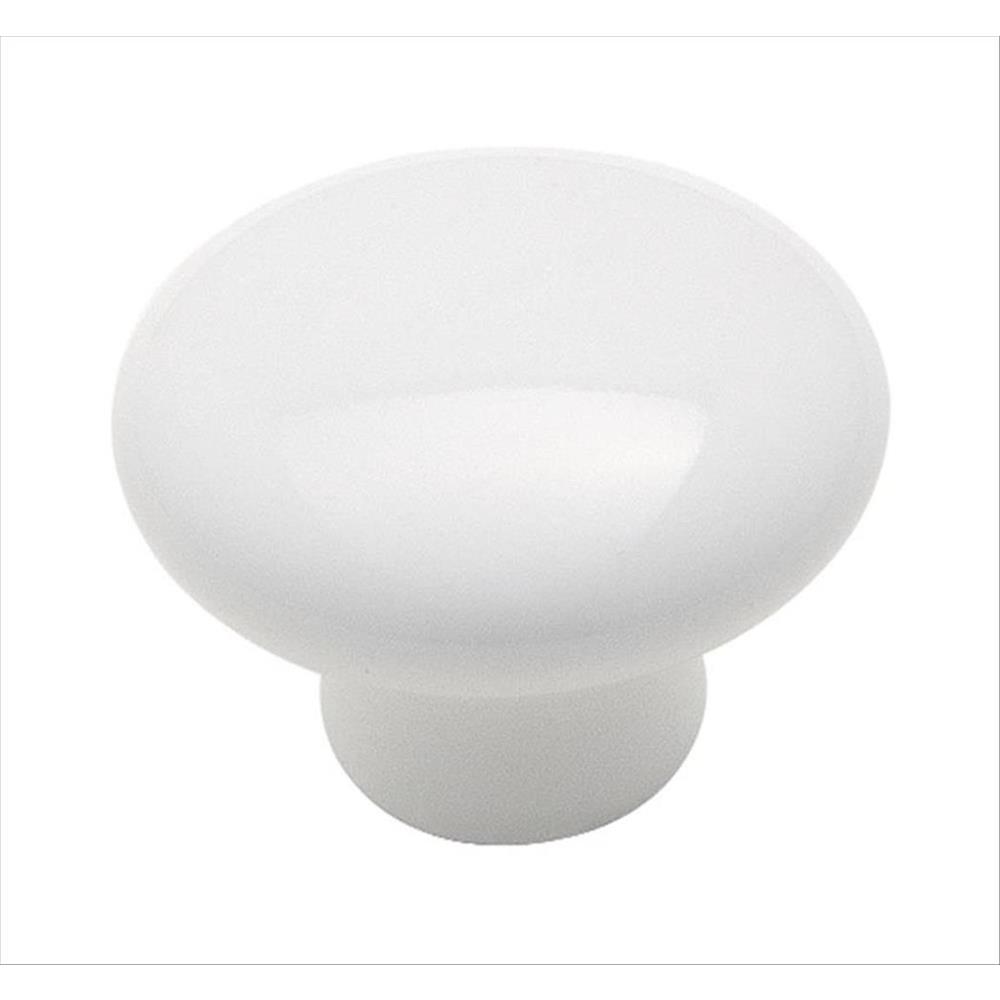 Amerock 232WHT 1.25 in. dia. Allison Value White Cabinet Knob