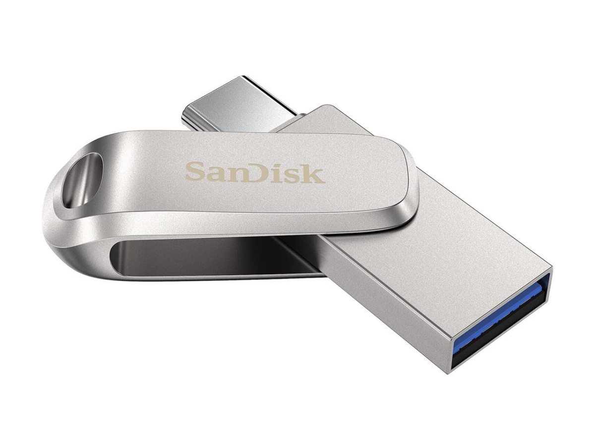 Picture of SanDisk SDDDC4-032G-G46 32GB Ultra Dual Drive Luxe USB Type-C Flash Drive&#44; Gray & Silver