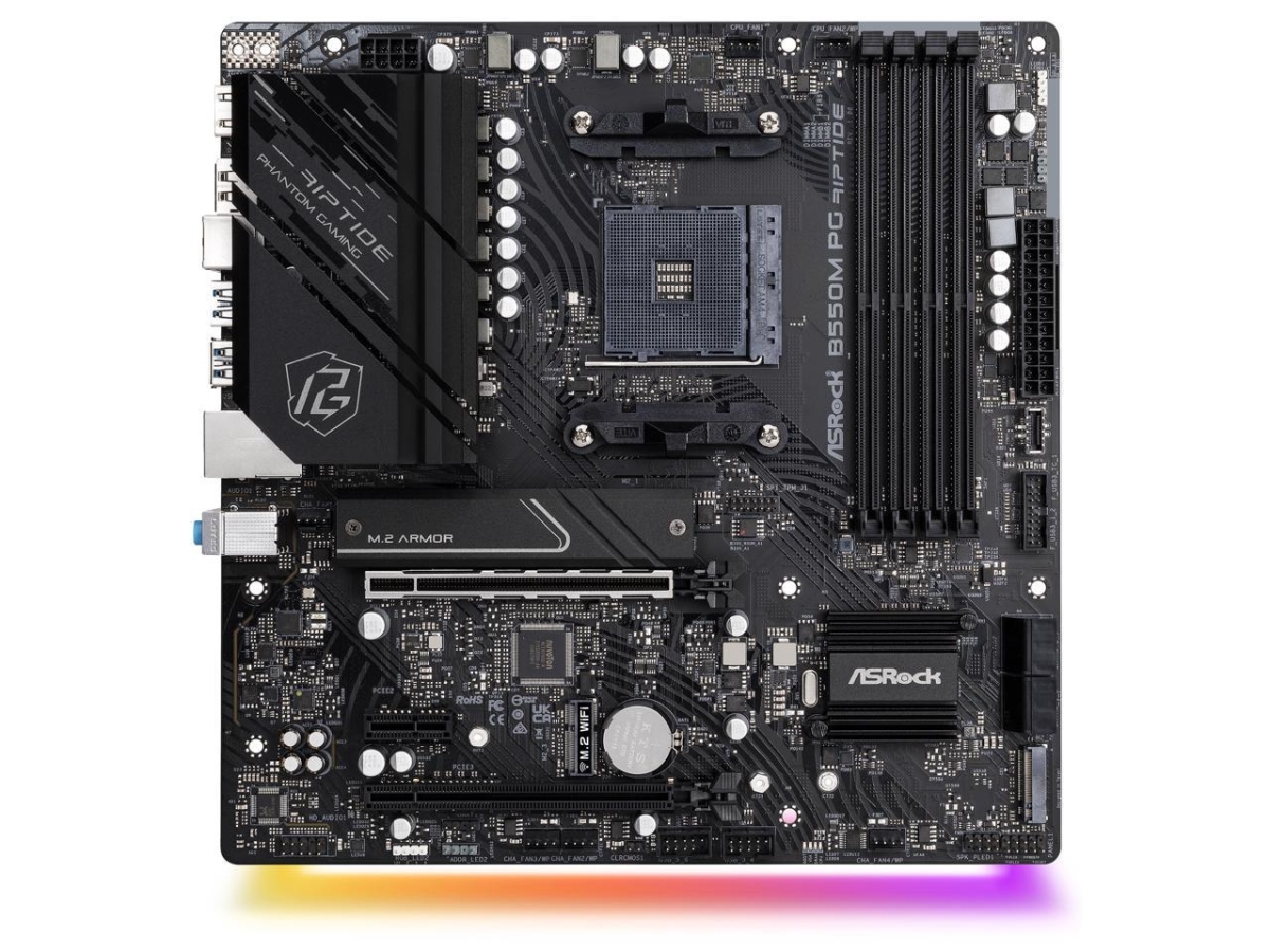 Picture of ASRock B550M PG RIPTIDE B550M PG RIPTIDE AM4 AMD B550 SATA 6Gbps Micro ATX AMD Motherboard