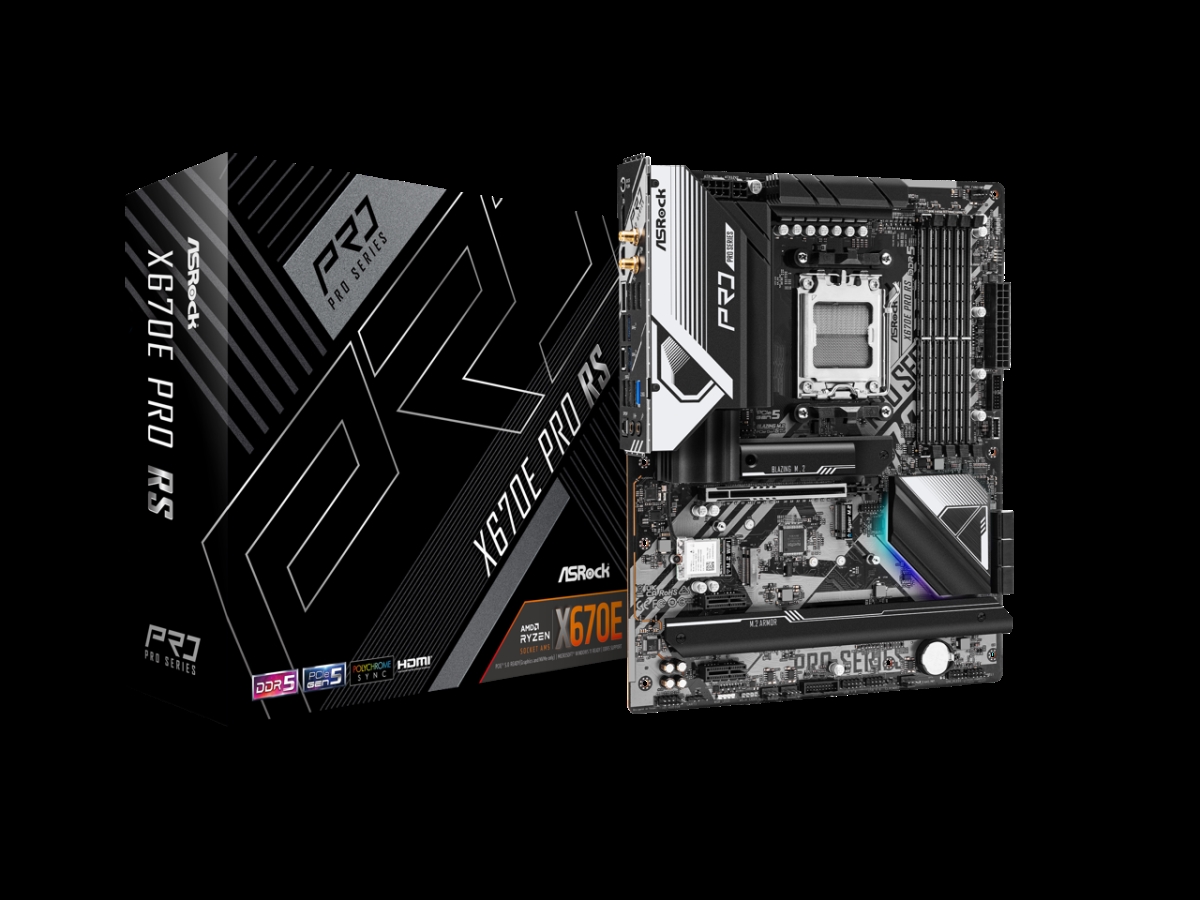 Picture of ASRock X670E PRO RS AM5 DDR5 AMD Ryzen 7000 X670E SATA 6Gbs ATX Motherboards