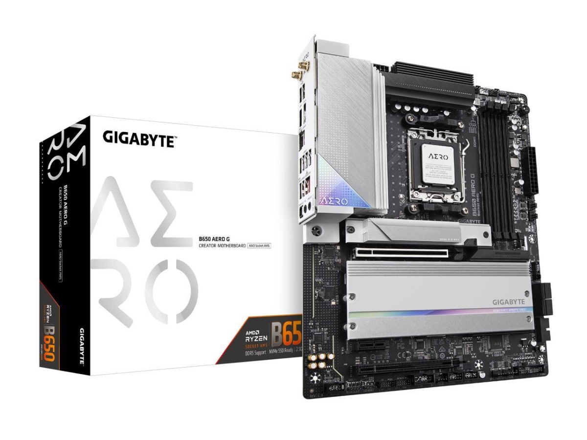 Picture of Gigabyte B650 AERO G AM5 LGA 1718 AMD B650 ATX Motherboard with DDR5 5-Year Warranty