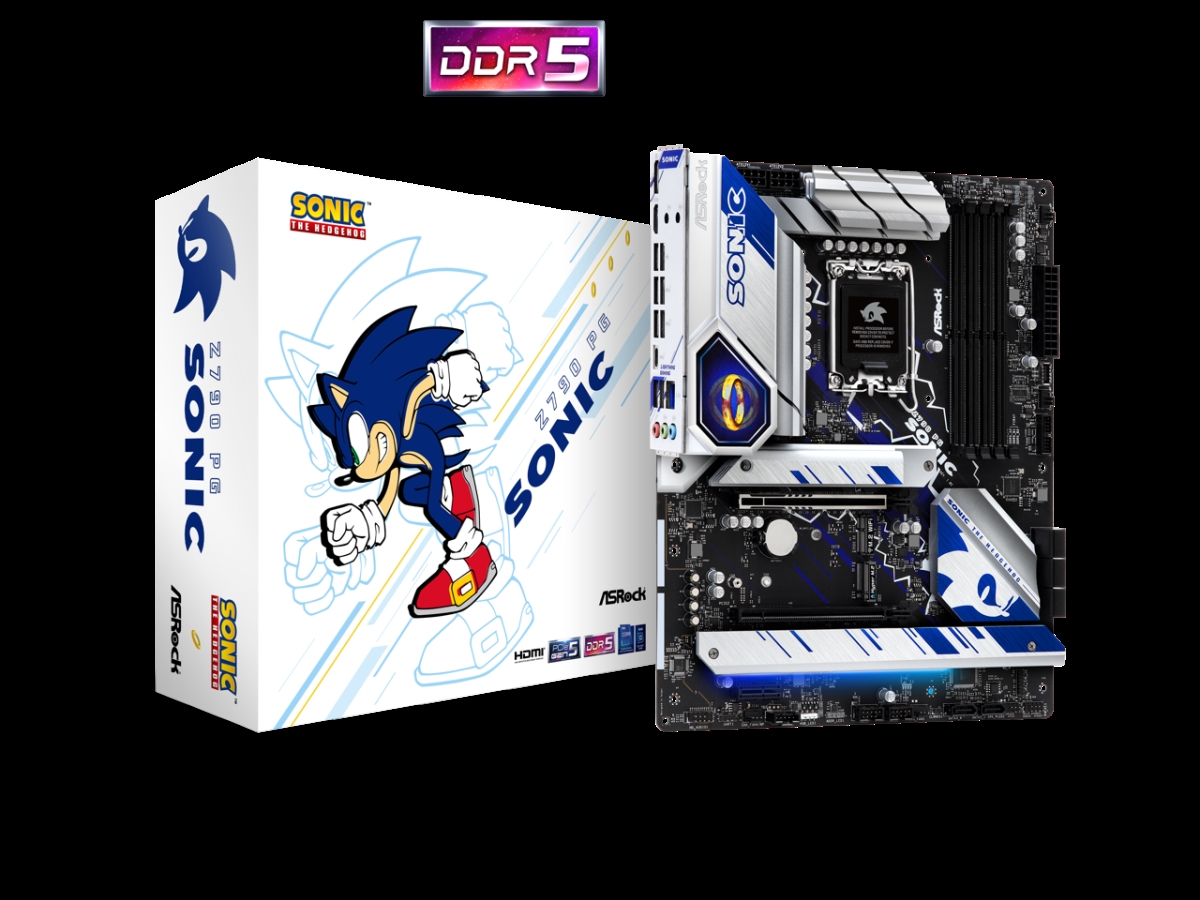 Picture of Asrock Z790 PG SONIC Intel LGA1700 ATX 4-Slots DDR5 PCIE 5.0 x16 5 M.2 Slots 2.5GB Lan 7.1 Nahimic Audio Front USB3.2 Gen2X2 Type-C Mainboard