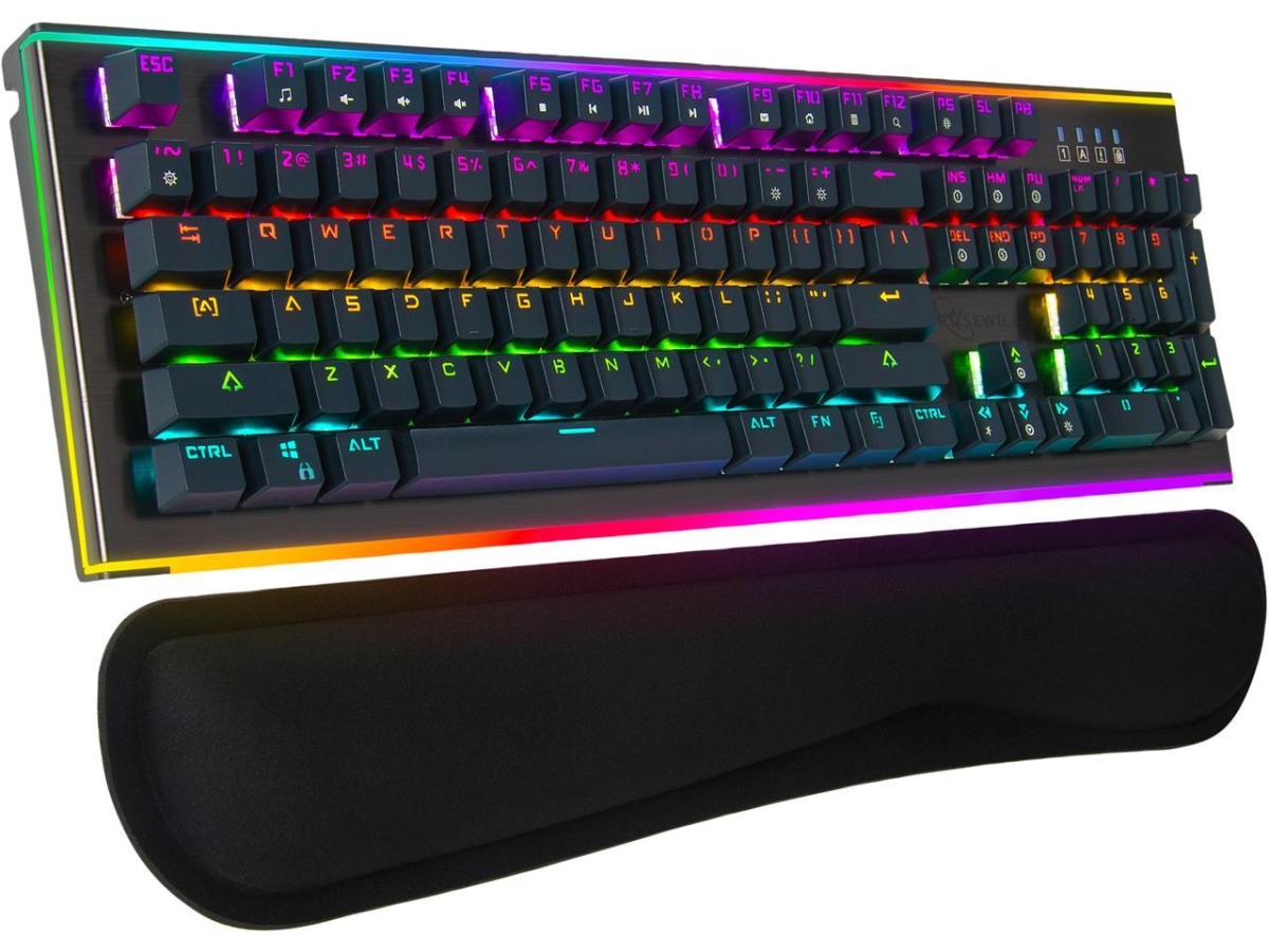 Picture of Rosewill NEON K75 V2 Mechanical Gaming Keyboard with 19 RGB Backlit Modes&#44; Dynamic Customizable Rim Backlights & Switches&#44; Blue