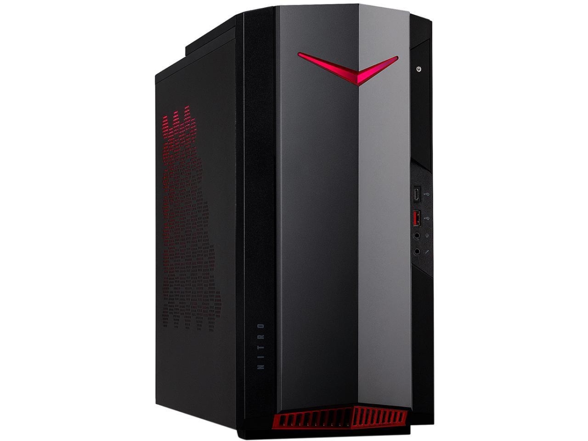 Picture of Acer America DG.E30AA.004 Gaming Desktop - Nitro 50 N50-640-UR13 Intel Core i5 12th Gen 12400F 16GB DDR4 1TB Hard Drive Disk 512 GB PCIe Solid State Drive Windows 11 Home, Black