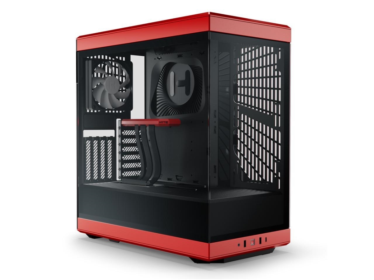 Picture of HYTE CS-HYTE-Y40-BR Y40 Mainstream Vertical GPU Case ATX Mid Tower Gaming Case with PCI Express 4.0 x 16 Riser Cable Included&#44; Black & Red