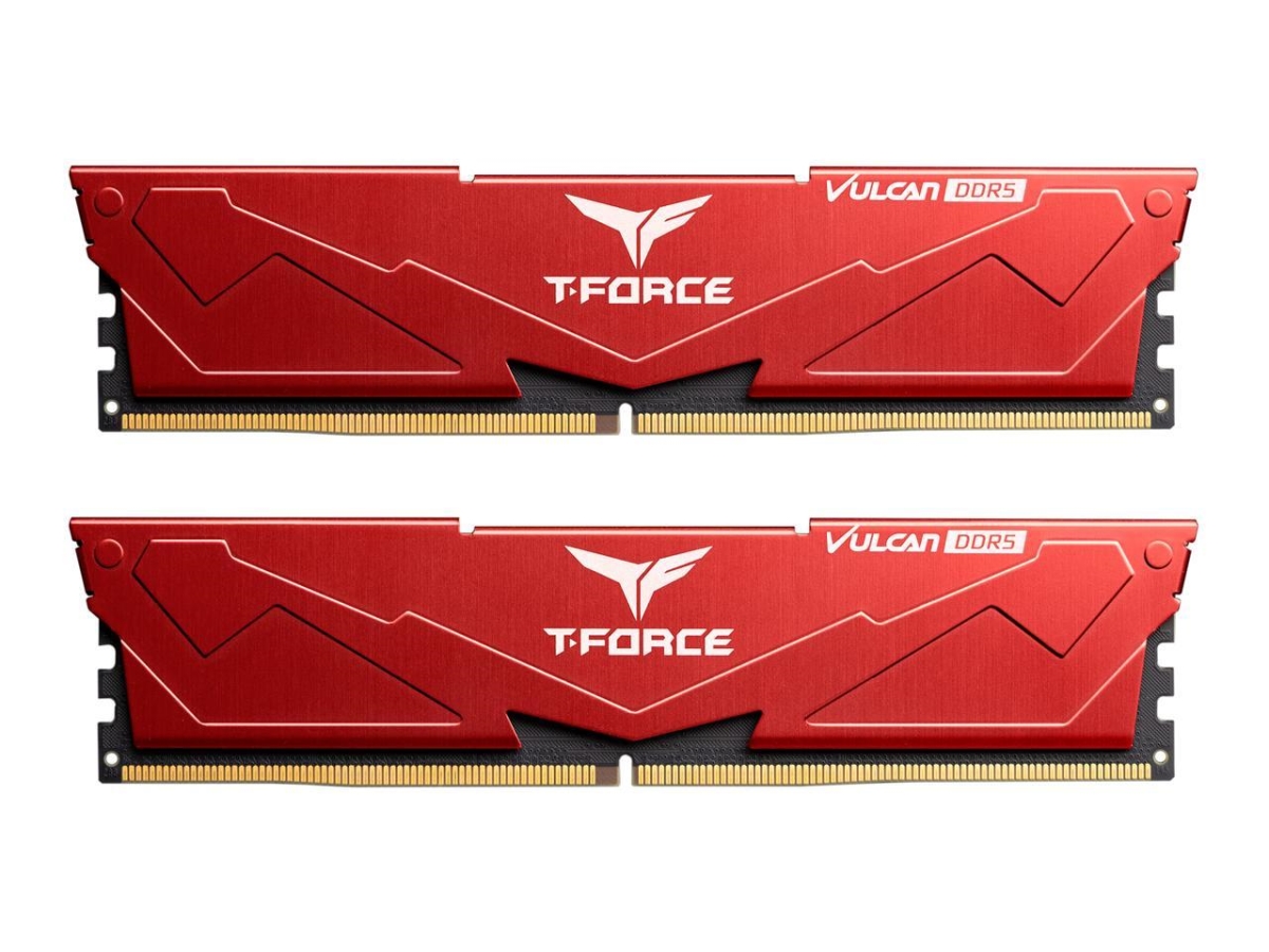 Picture of Team Group FLRD532G6400HC40BDC01 T-Force Vulcan 32GB - 2 x 16GB - 288-Pin PC RAM DDR5 6400 - PC5 51200 - Desktop Memory Model, Red