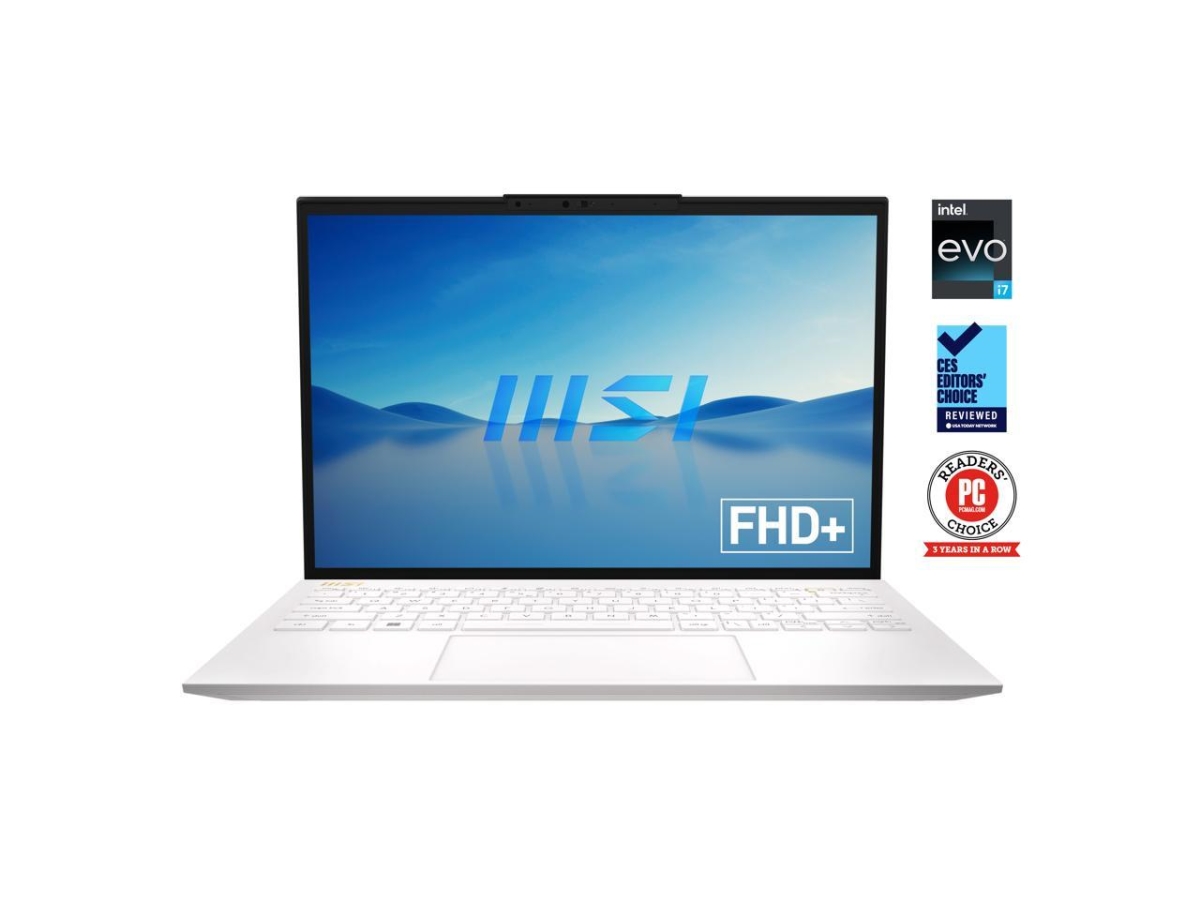 Picture of Micro-Star International Prestige 13Evo A13M-074US 13.3 in. Prestige 13Evo Laptop Intel Core i7 13th Gen 1360P 2.20GHz 16GB Memory 1 TB Iris Xe Graphics Windows 11 Home 64-bit, Pure White